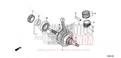 VILEBREQUIN/PISTON CRF125FE de 2014